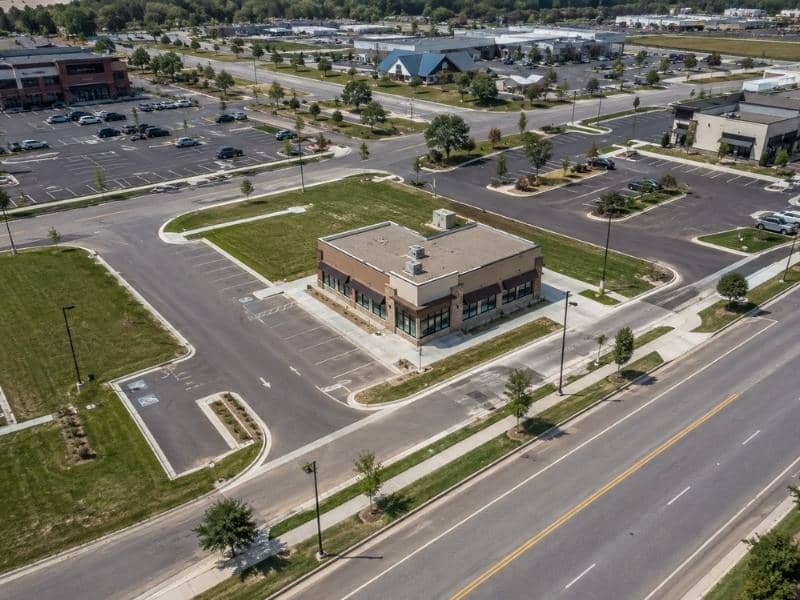 ALTA Survey for a commercial pad with shared access and parking in McKinney Texas