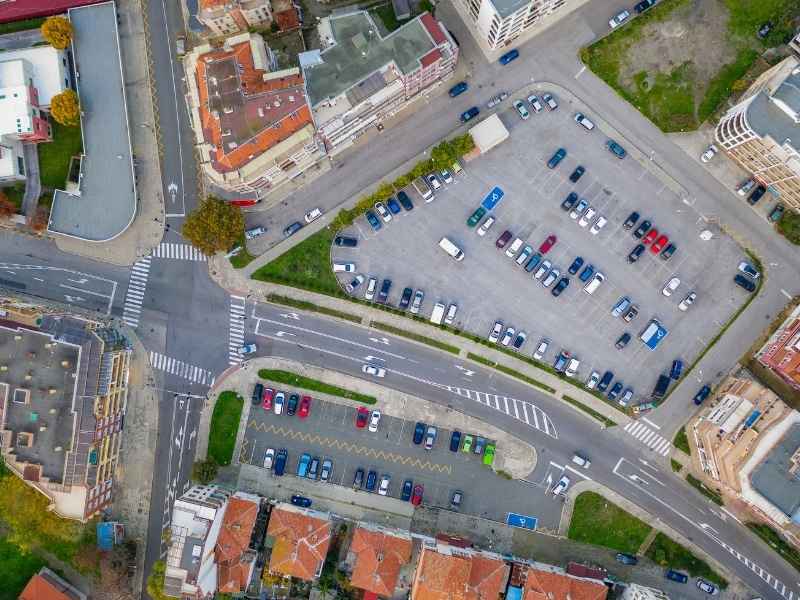 Due diligence survey for a commercial property with multiple access points in McKinney Texas.